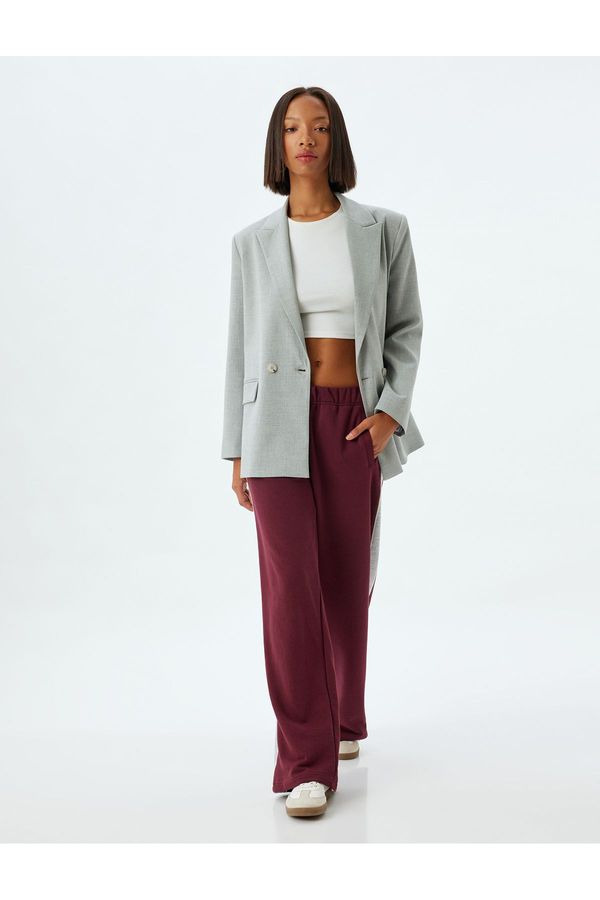 Koton Koton Claret Red Youth Tracksuit Bottoms