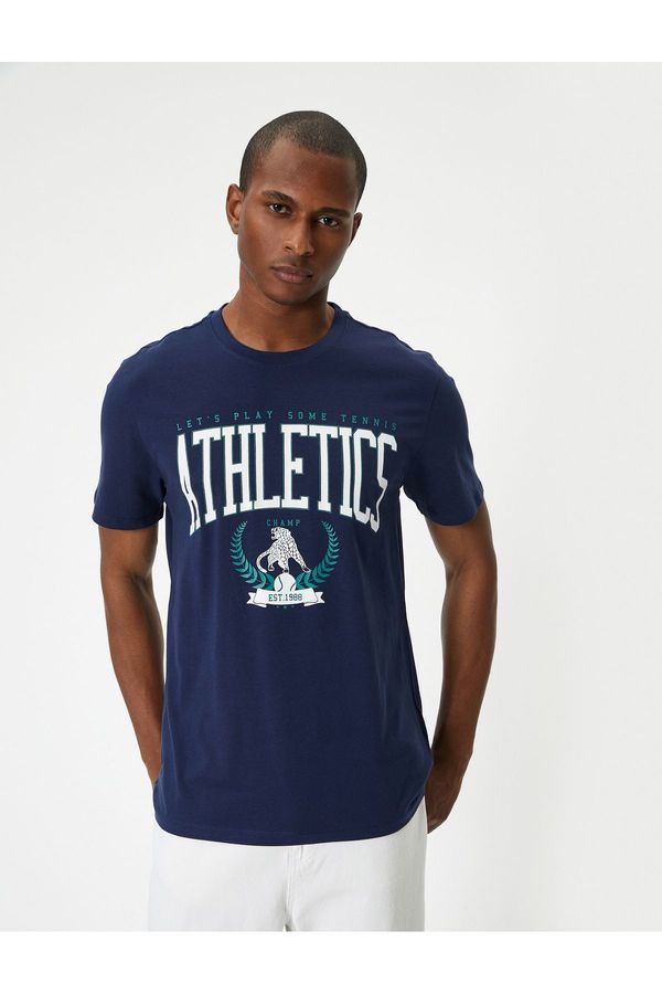 Koton Koton College Printed T-Shirt Crew Neck Short Sleeves