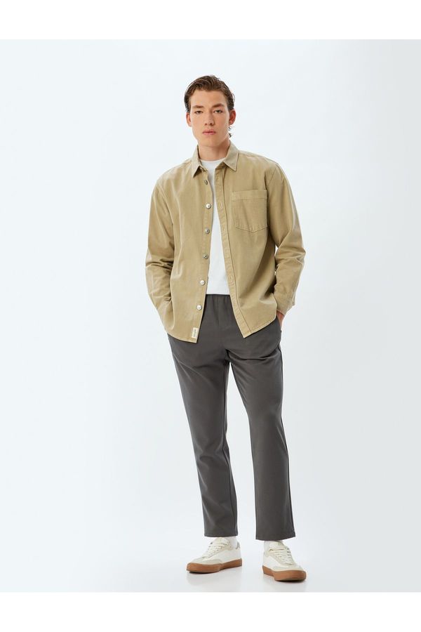 Koton Koton Fabric Trousers Waist Laced Pocket Detail