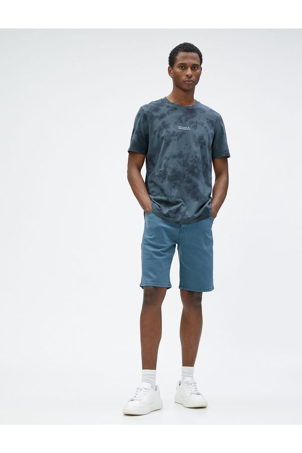 Koton Koton Gabardine Bermuda Shorts Pocket Detailed Buttoned Cotton