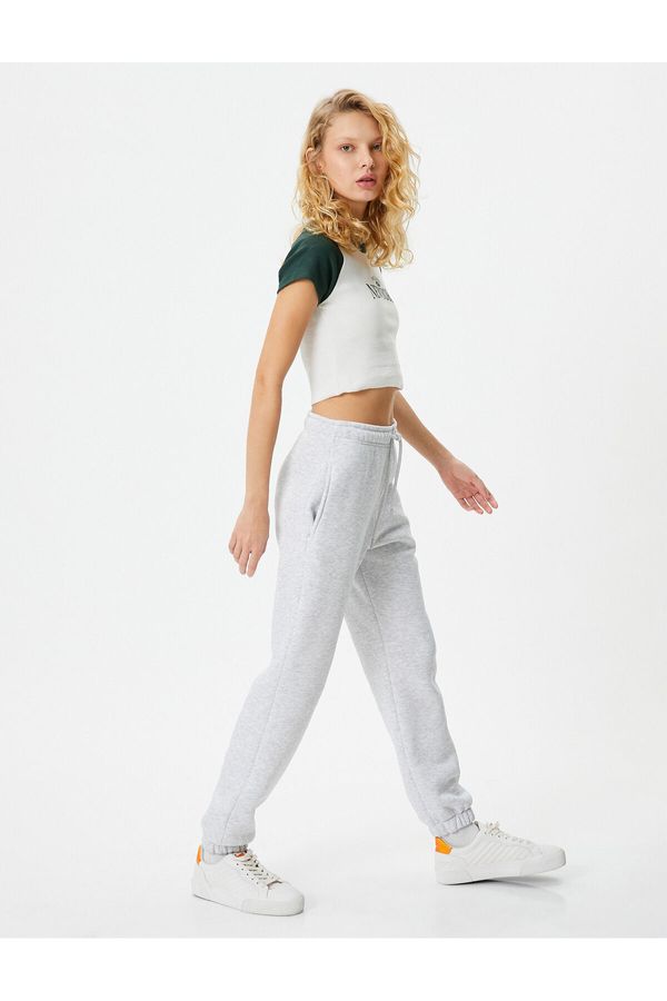 Koton Koton Jogger Sweatpants Tie Waist Comfortable Fit Pocket Cotton