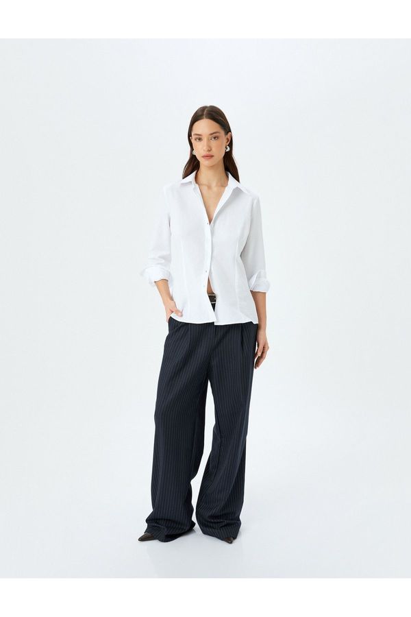 Koton Koton Long Sleeve Classic Collar Poplin Shirt