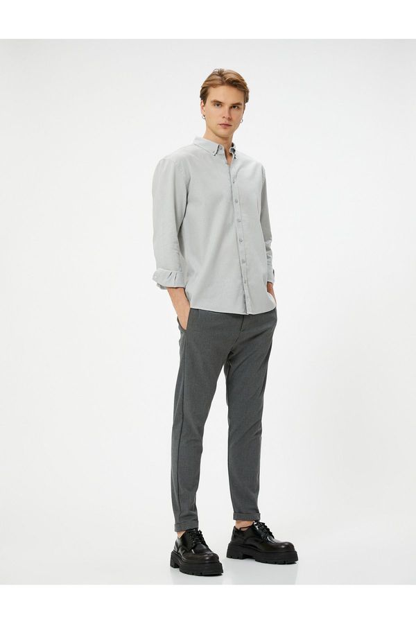 Koton Koton Long Sleeve Shirt Classic Cuff Collar Buttoned