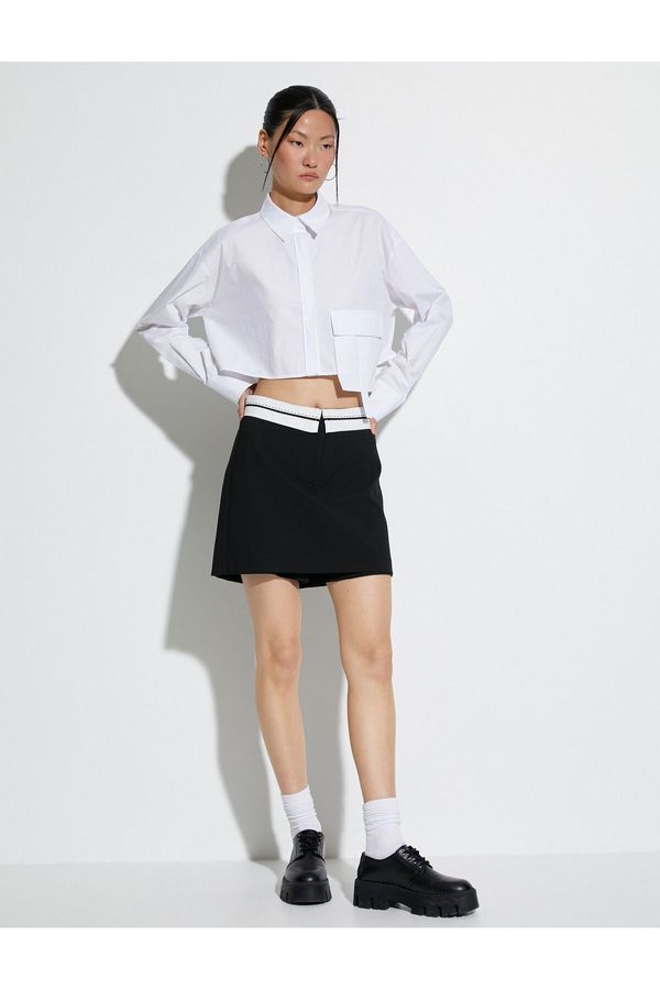 Koton Koton Mini Short Skirt Waist Detail Zipper