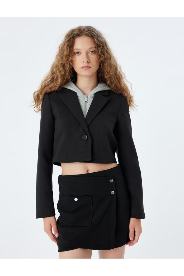 Koton Koton Mini Shorts Skirt Snap Button Detail Pocket Slim Fit