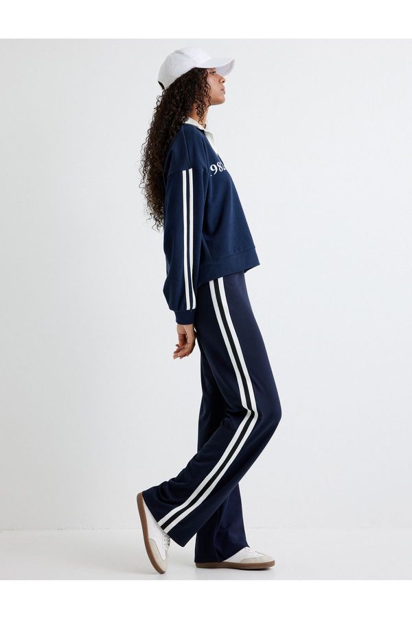 Koton Koton Navy Blue Women's Trousers
