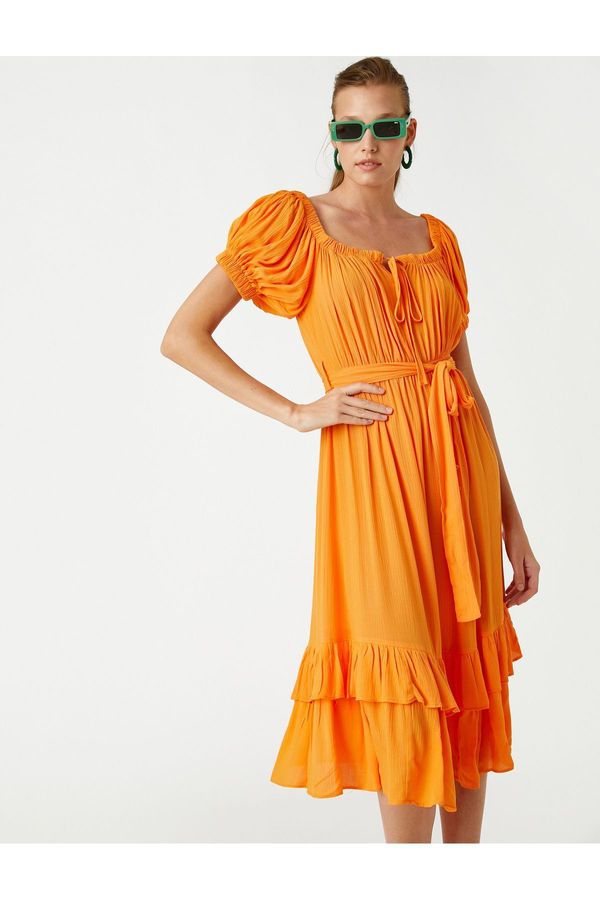Koton Koton ruffles haljina midi dužine