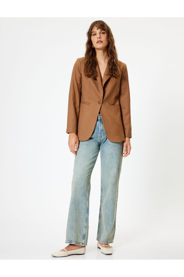 Koton Koton Straight Leg Jeans With Buttons - Straight Jeans