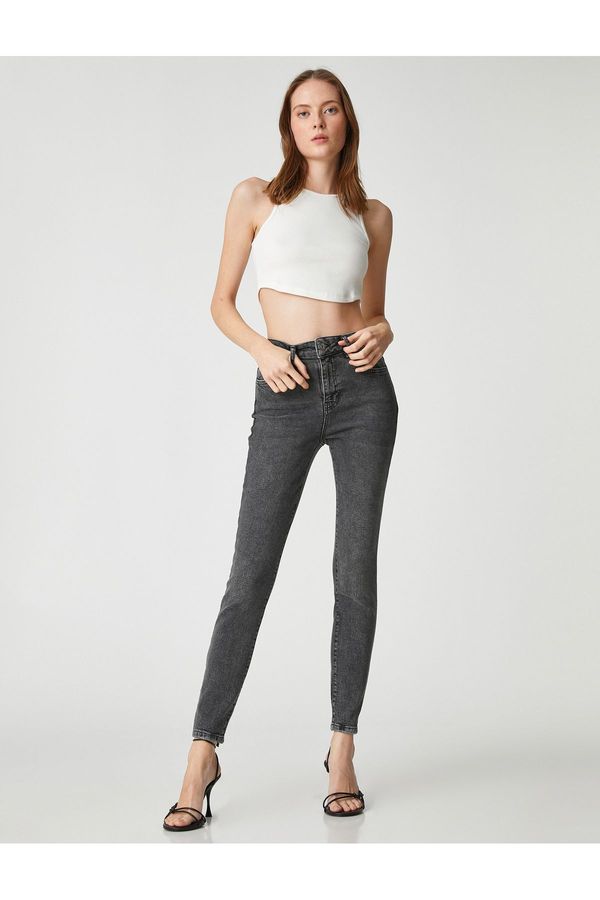 Koton Koton traperice visokog struka s mršavim nogama, Slim Fit - Carmen Jean