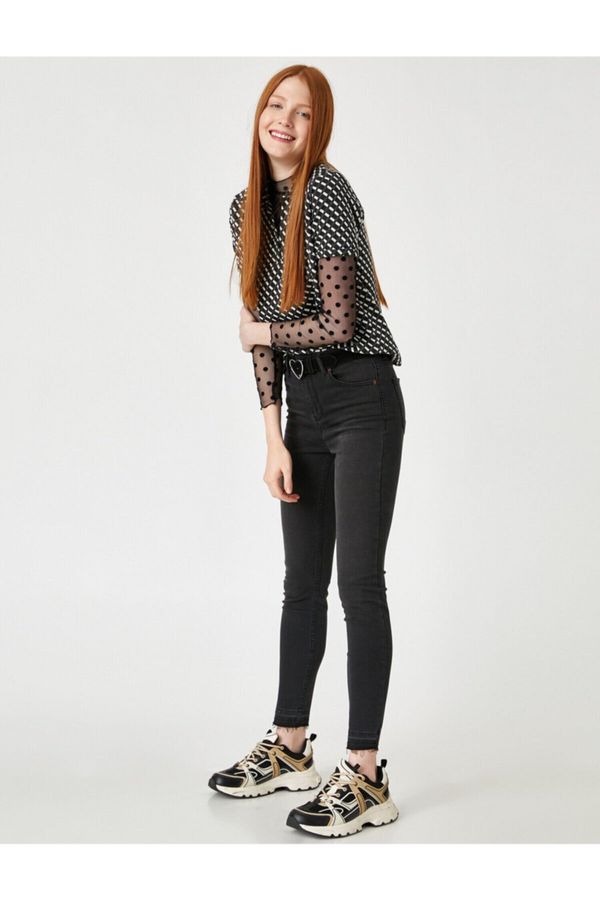 Koton Koton traperice visokog struka Slim Fit