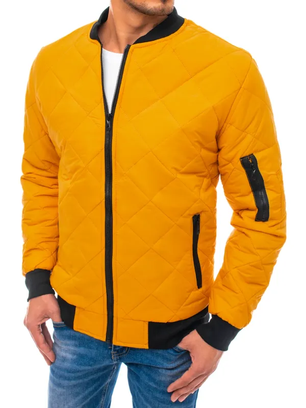 DStreet Kurtka męska pikowana bomber jacket kamelowa Dstreet