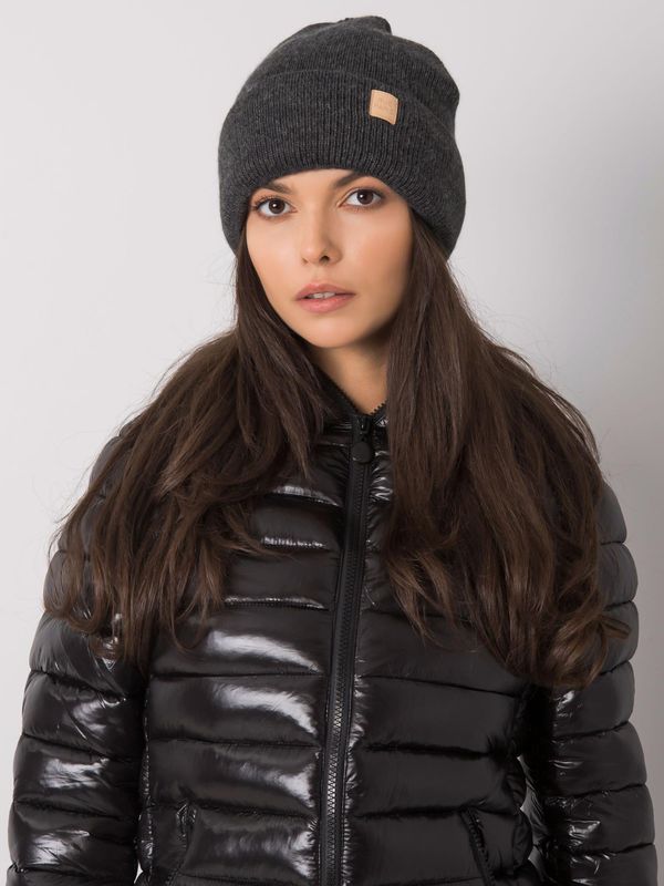 Fashionhunters Lady's cap dark gray color