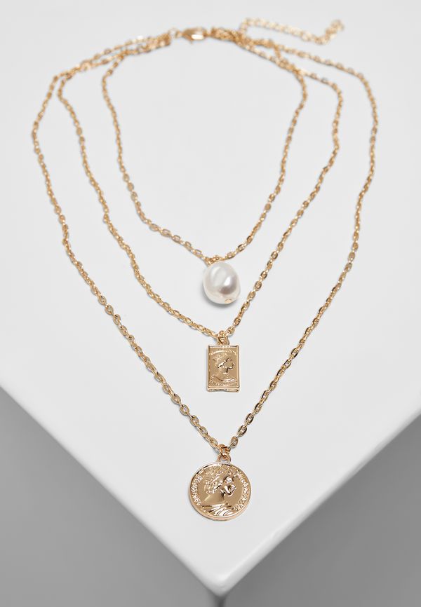 Urban Classics Accessoires Layering Pearl Basic Necklace Gold