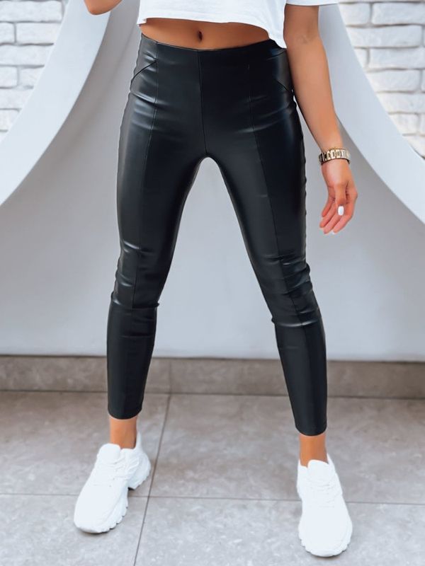 DStreet Legginsy skórzane damskie GALACTIC GAZE czarne Dstreet