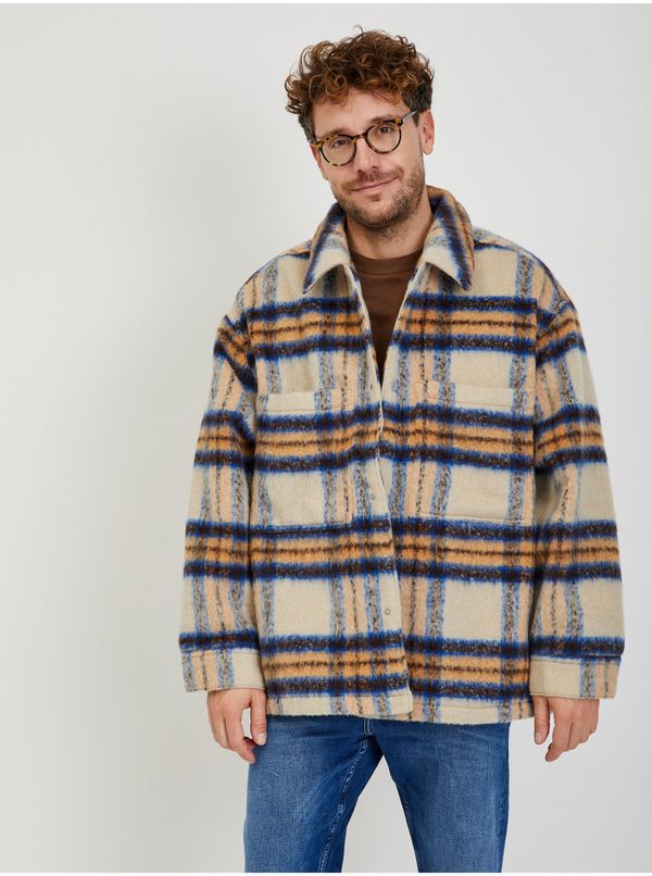 Levi's® Levi&#39;s Beige Men&#39;s Checkered Shirt Jacket Levi&#39;s® Port - Men
