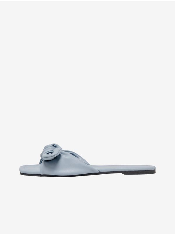 Only Light blue female slippers with bow ONLY Millie - Ladies