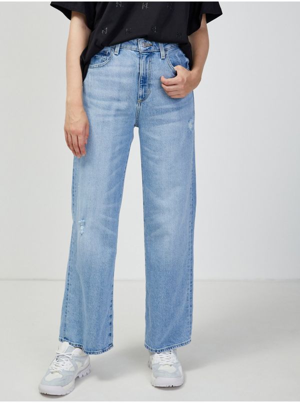 Guess Light Blue Women's Wide Jeans Guess - Women