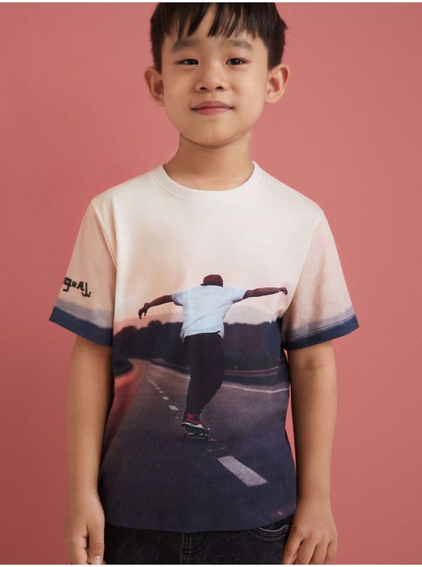 DESIGUAL Light pink boys T-shirt Desigual Kiwi - Boys