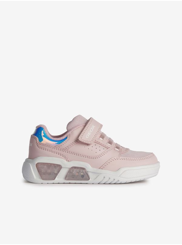 GEOX Light Pink Girly Sneakers with Glowing Sole Geox - Girls