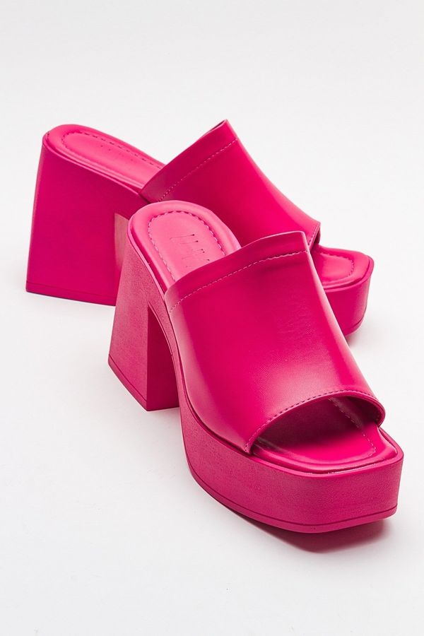 LuviShoes LuviShoes ANSER Women's Fuchsia Heeled Slippers