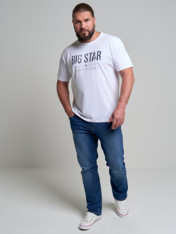 Big Star Majica Big Star Man's T-shirt_ss 150045 Cream-101