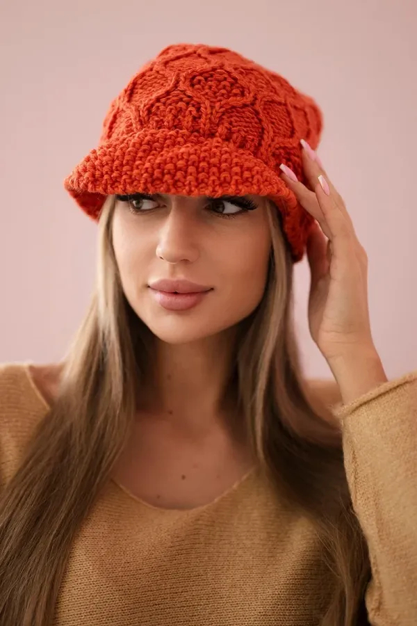 marka niezdefiniowana marka niezdefiniowana Cap with fleece Roma Bis K235 foxy