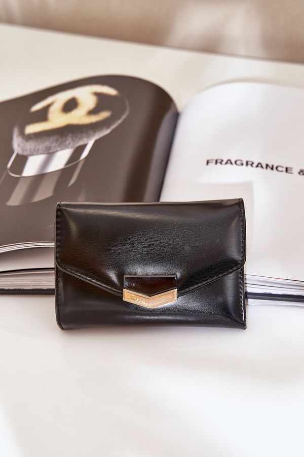 marka niezdefiniowana marka niezdefiniowana Lacquered Women's Wallet Black Rahner