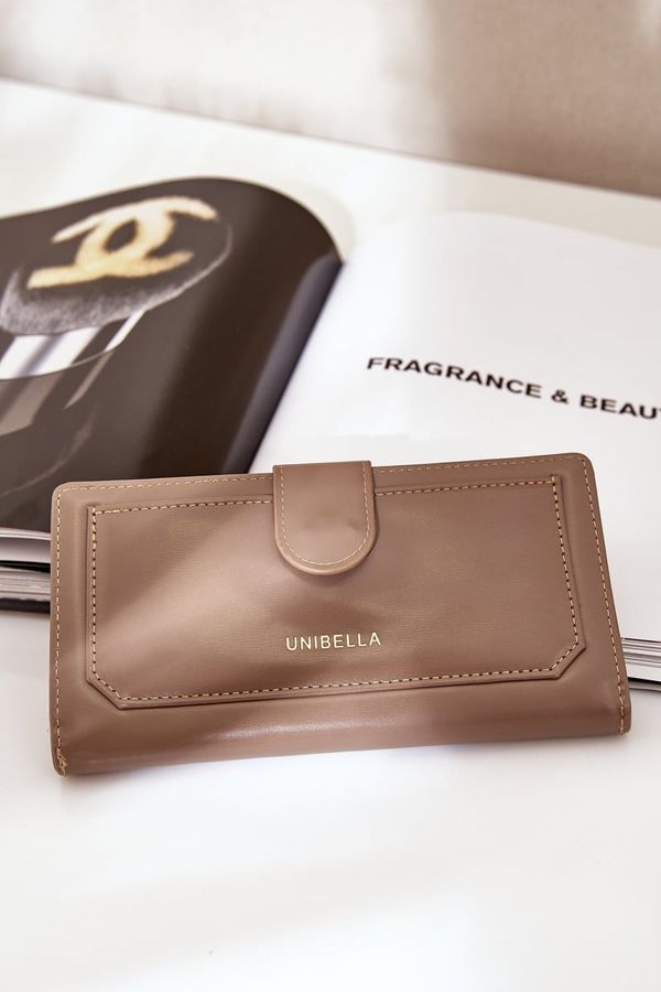marka niezdefiniowana marka niezdefiniowana Ladies Wallet Made Of Eco Leather Dark Beige Kalinessa