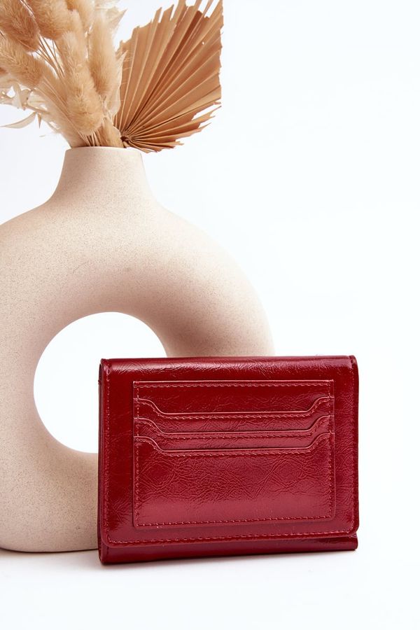 marka niezdefiniowana marka niezdefiniowana Women's Wallet Purse Made of Eco-leather Red Joanela