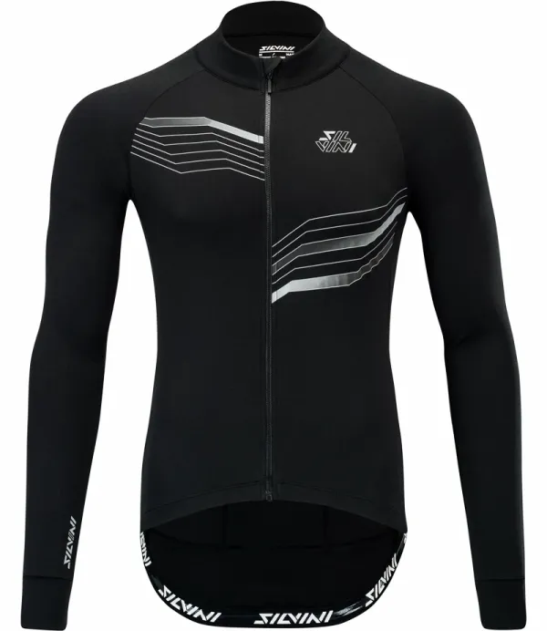 Silvini Men's cycling jersey Silvini GRANDE black-cloud, S