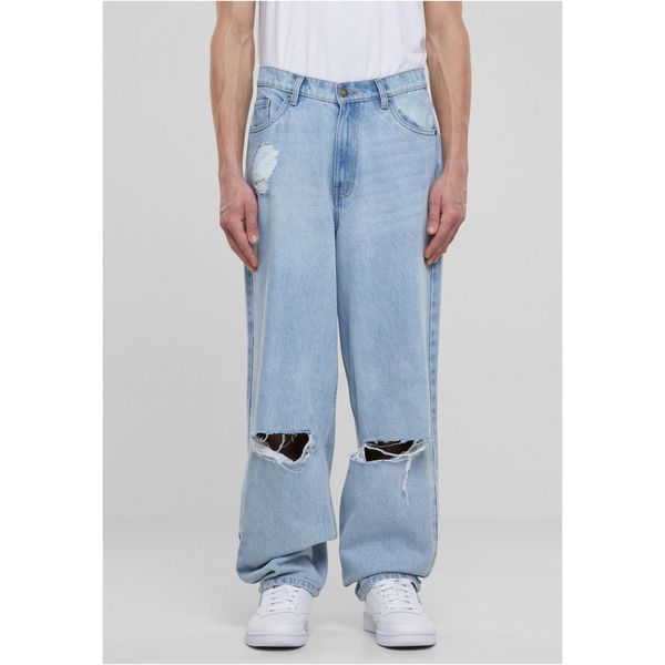 Urban Classics Men's Heavy Ounce Knee Cut Baggy Jeans Blue