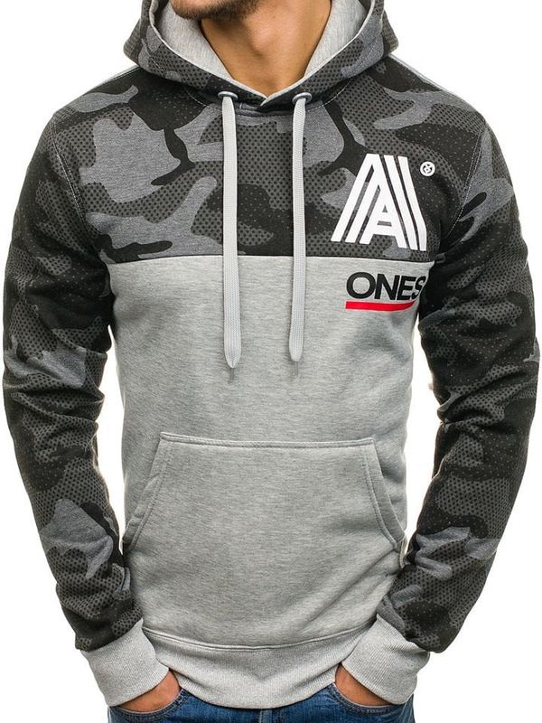 Kesi Men's hooded sweatshirt DD53 - grey,