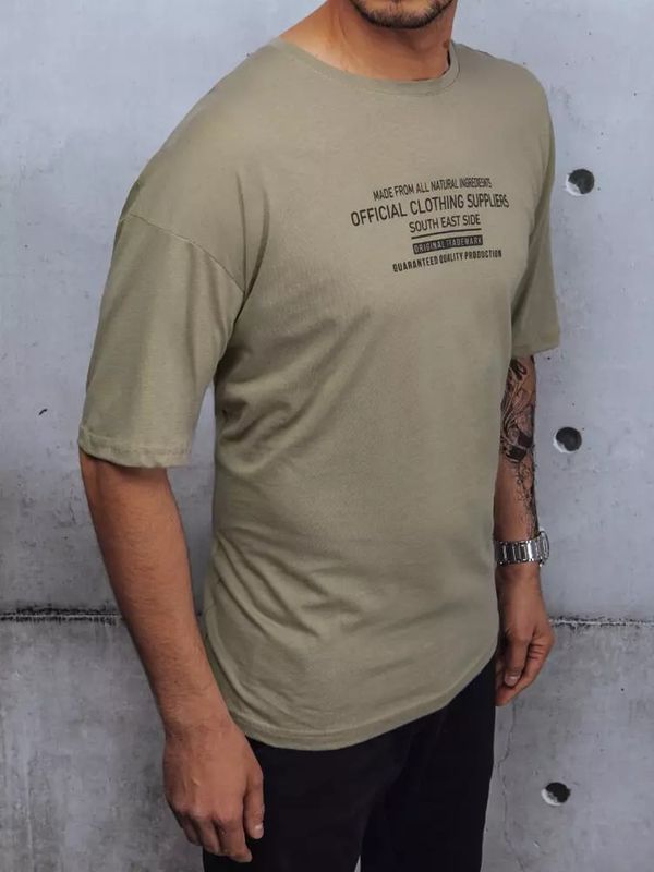 DStreet Men's T-shirt with khaki print Dstreet z