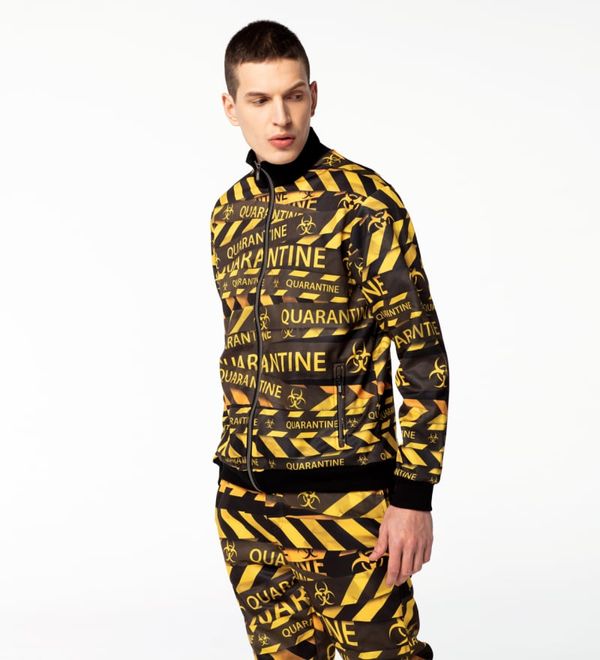 Mr. GUGU & Miss GO Mr. GUGU & Miss GO Man's Black Quarantine Track Jacket S-W-526 2064