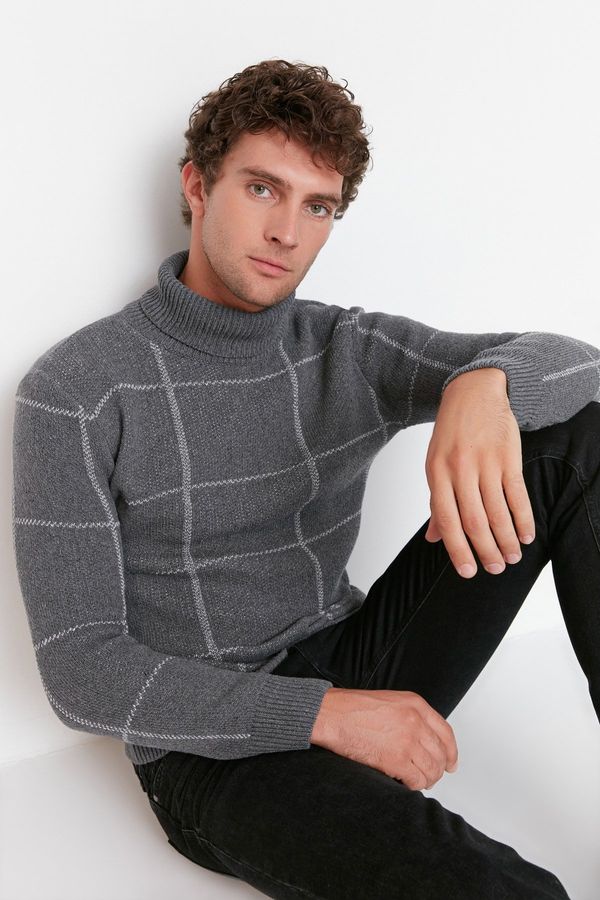 Trendyol Muška dolčevita Trendyol Collar