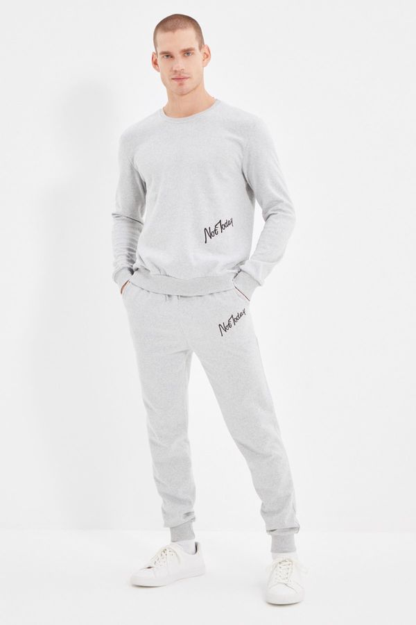 Trendyol Muška trenirka komplet Trendyol Embroidered