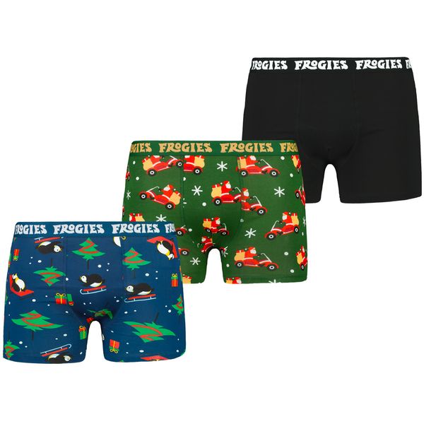 Frogies Muški boksači Merry Ride 3P Frogies Božić