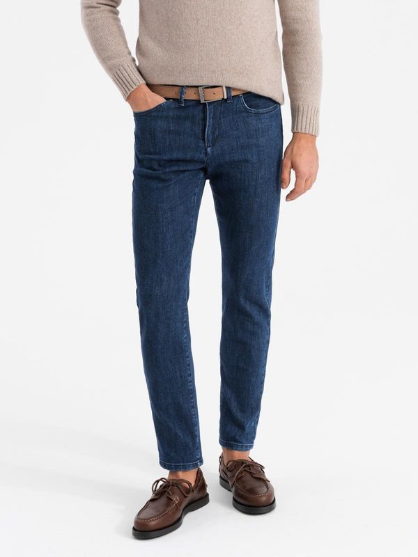 Ombre Ombre Classic men's SLIM FIT jeans with elastane - dark blue