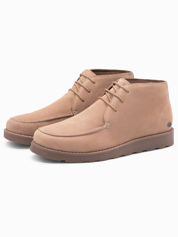Ombre Ombre Men's eco leather shoes with insulated high upper - black