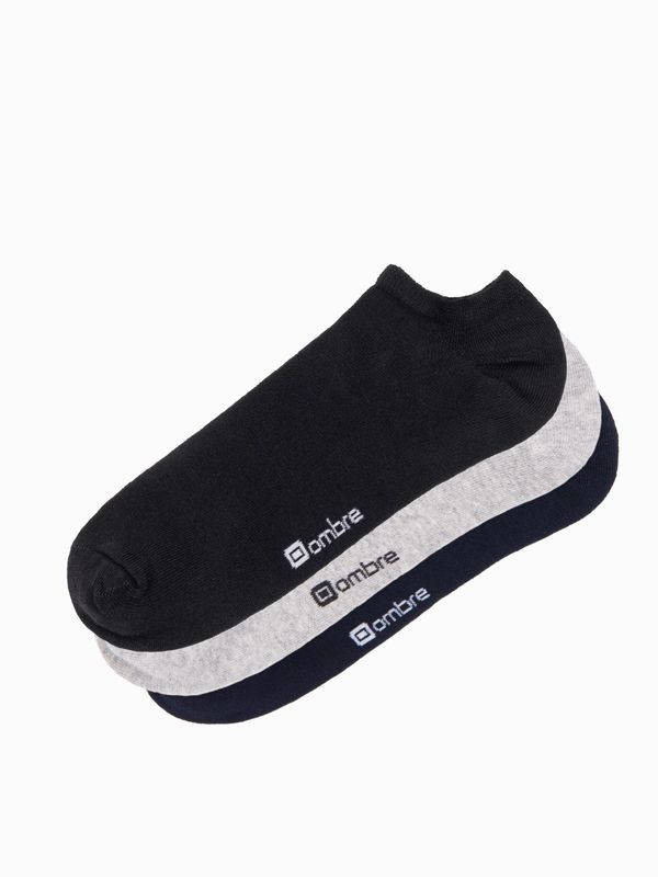 Ombre Ombre Men's foot socks 3-pack - mix-color