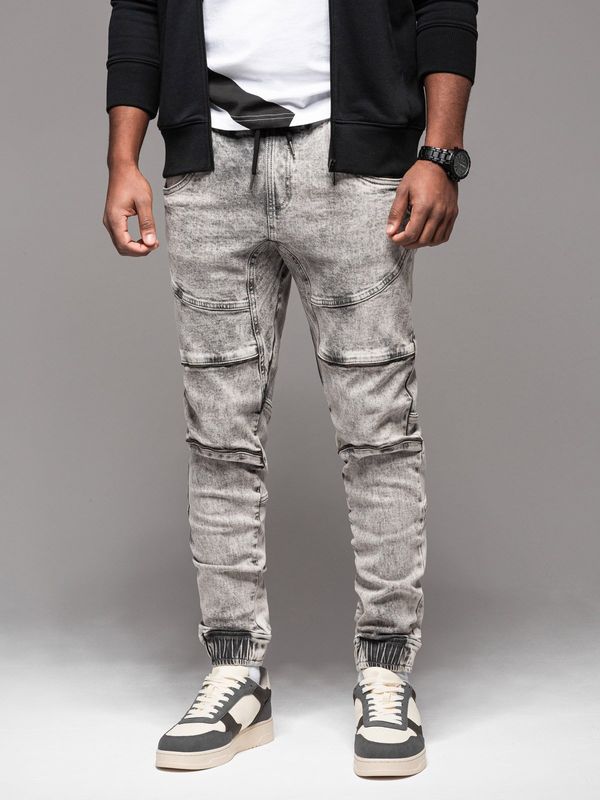 Ombre Ombre Men's JOGGERS pants with zippered cargo pockets - graphite