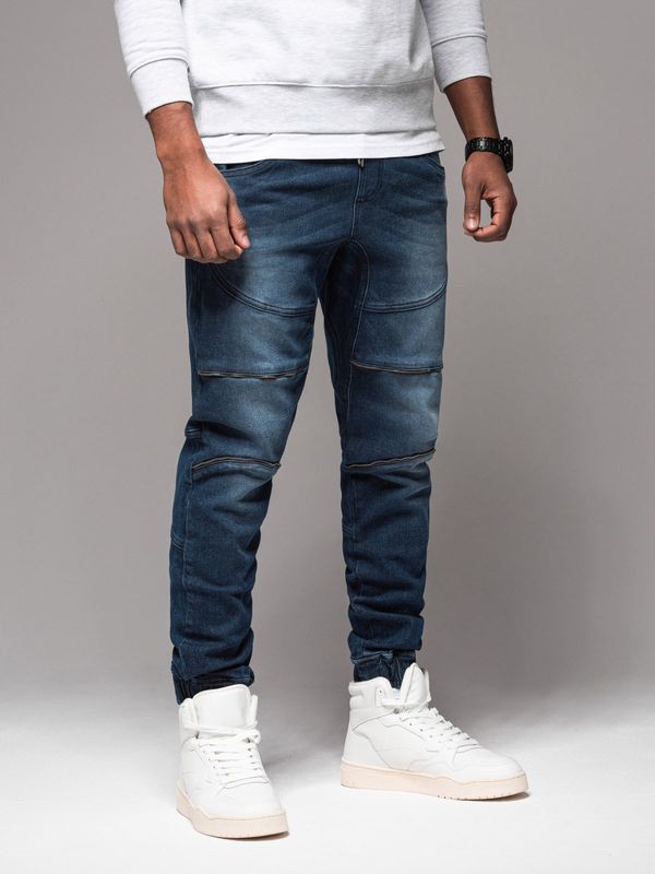 Ombre Ombre Men's JOGGERS pants with zippered cargo pockets - graphite