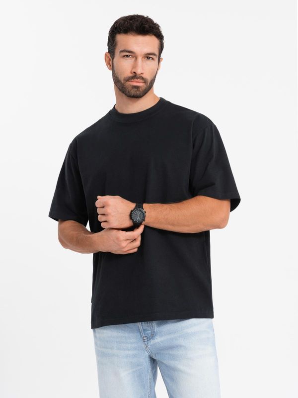 Ombre Ombre Men's LOOSE FIT T-shirt with pocket - beige