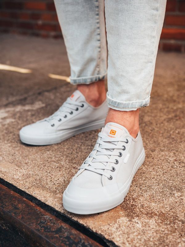 Ombre Ombre Men's short sneakers monocolor - gray