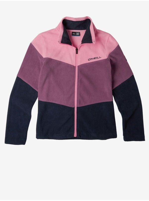 O'Neill ONeill Purple-pink girls' sweatshirt O'Neill Coral Fleece - Girls