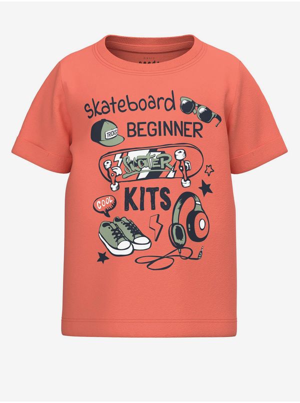 name it Orange boys' t-shirt with name it Vux print - Boys