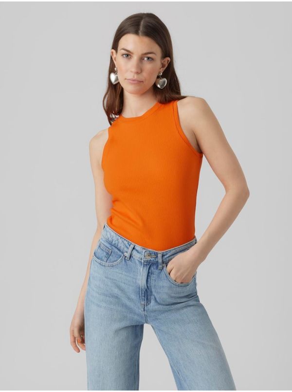 AWARE by VERO MODA Orange women's ribbed basic tank top AWARE by VERO MODA Lavender - Women's