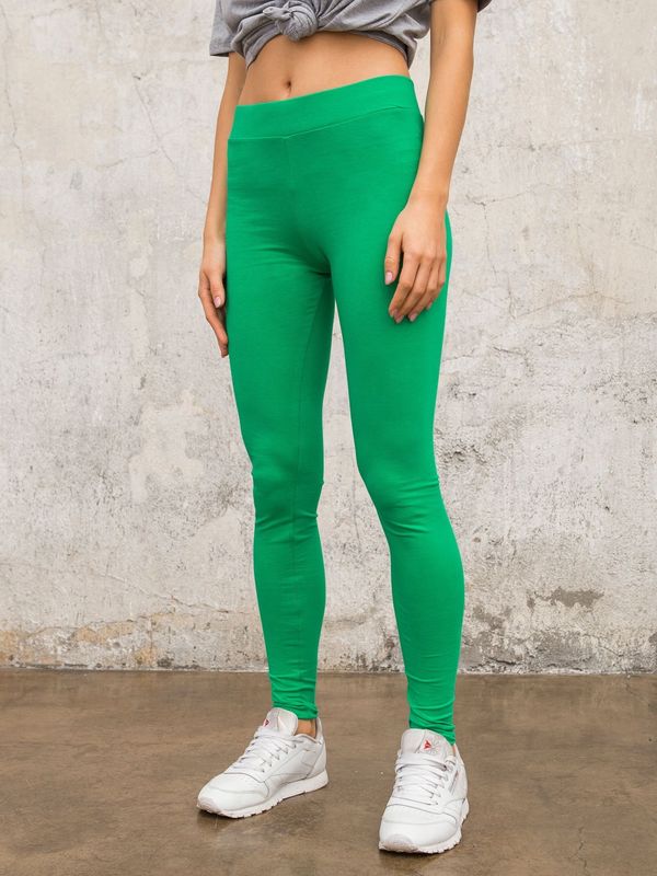 Fashionhunters Osnovne zelene tajice
