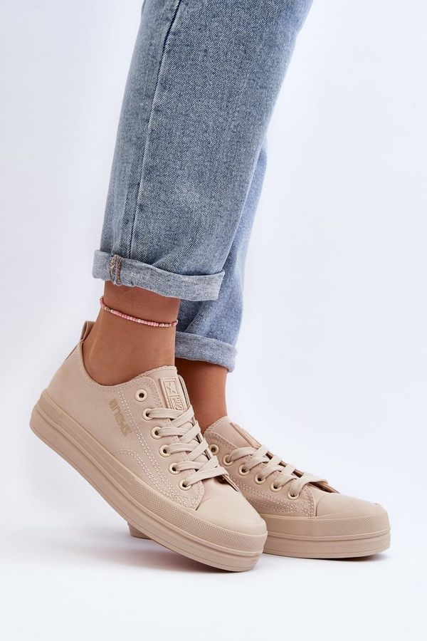 PE1 PE1 Women's Beige Fabric Sneakers Staneva