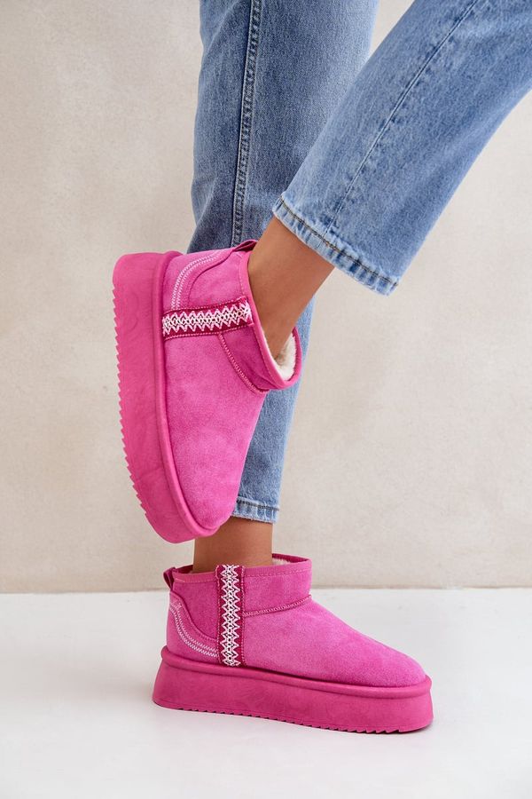 PG2 PG2 Platform Snow Boots With Pattern Pink Udra